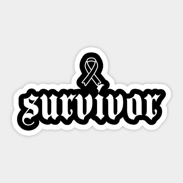 Skin Cancer Awareness Survivor Black Ribbon Gift Skin Cancer